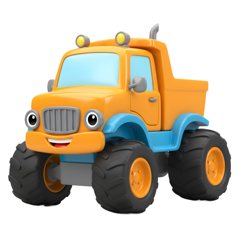 Cartoon Monster Truck Toy Isolated on White Background for Kids png