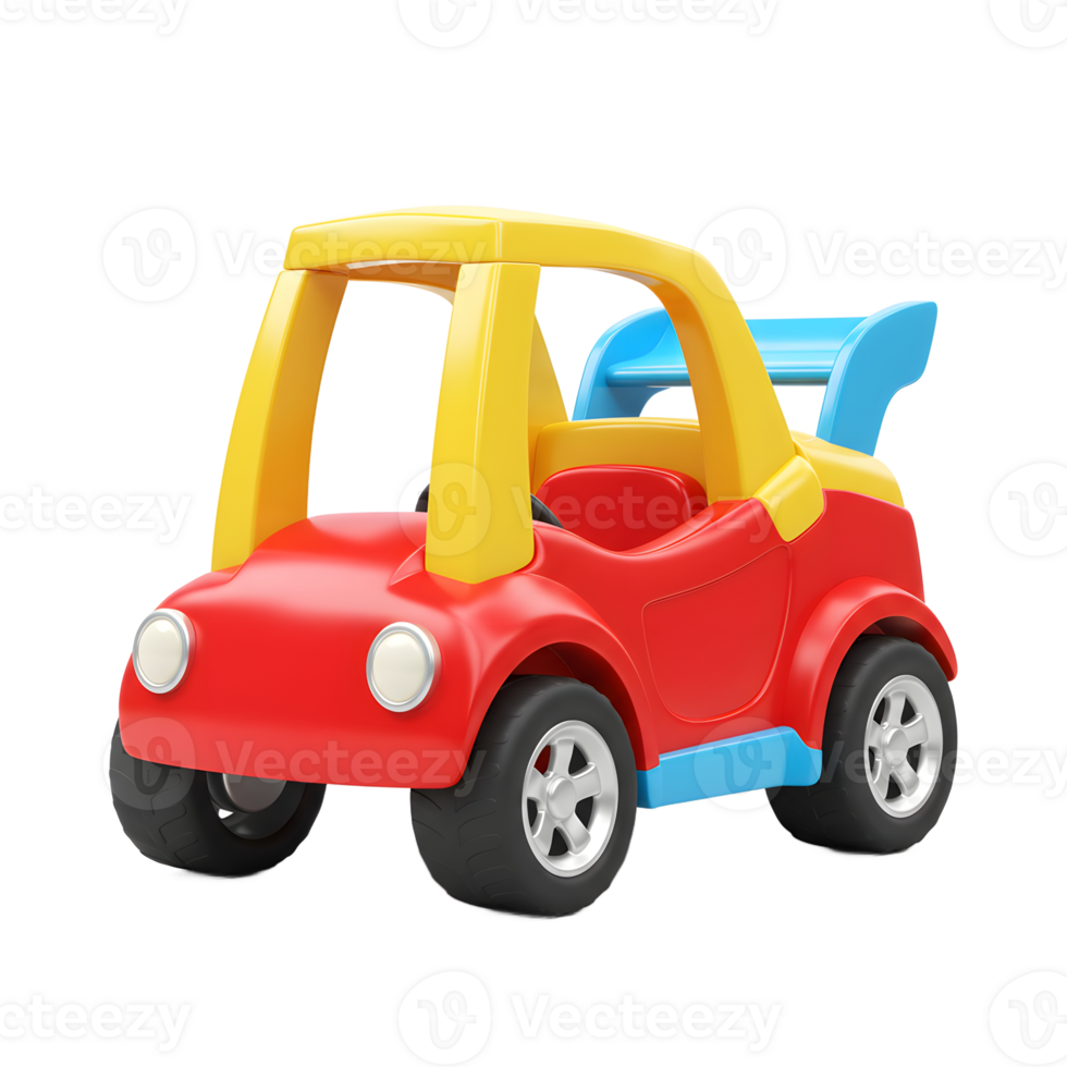 Colorful Toy Car Isolated on White Background Perfect for Kids png