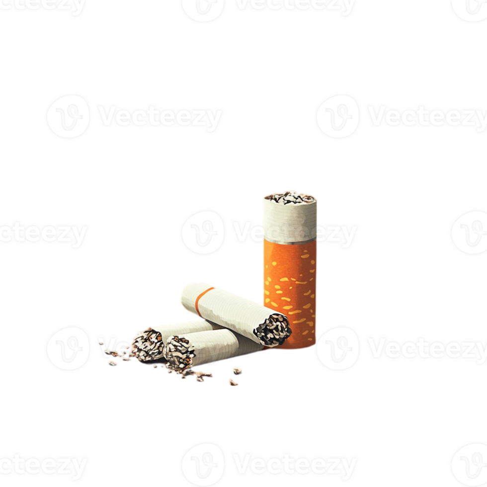 Broken Cigarettes Still Life Image Pack art dark isolated on transparent background png
