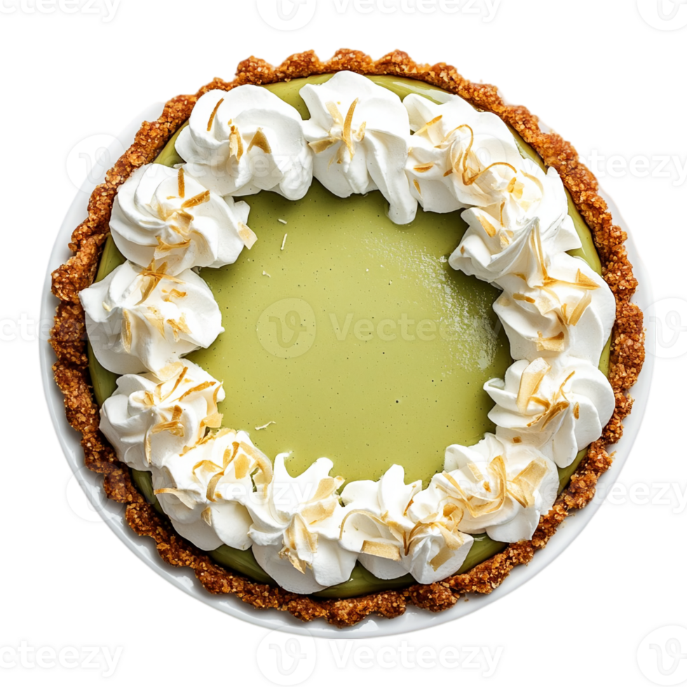 Delicious Key Lime Pie Sweet Dessert Treat tart isolated on transparent background png