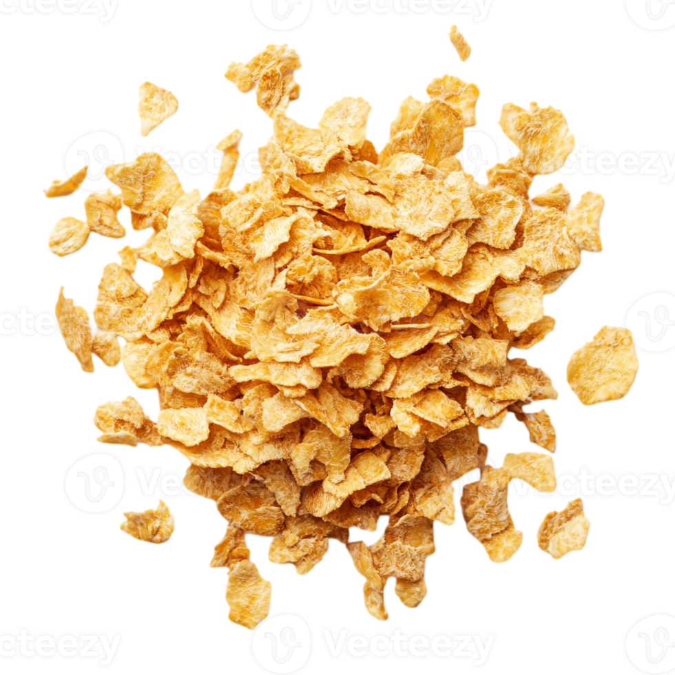 Golden Cornflakes Cereal Flakes Burst eat food isolated on transparent background png