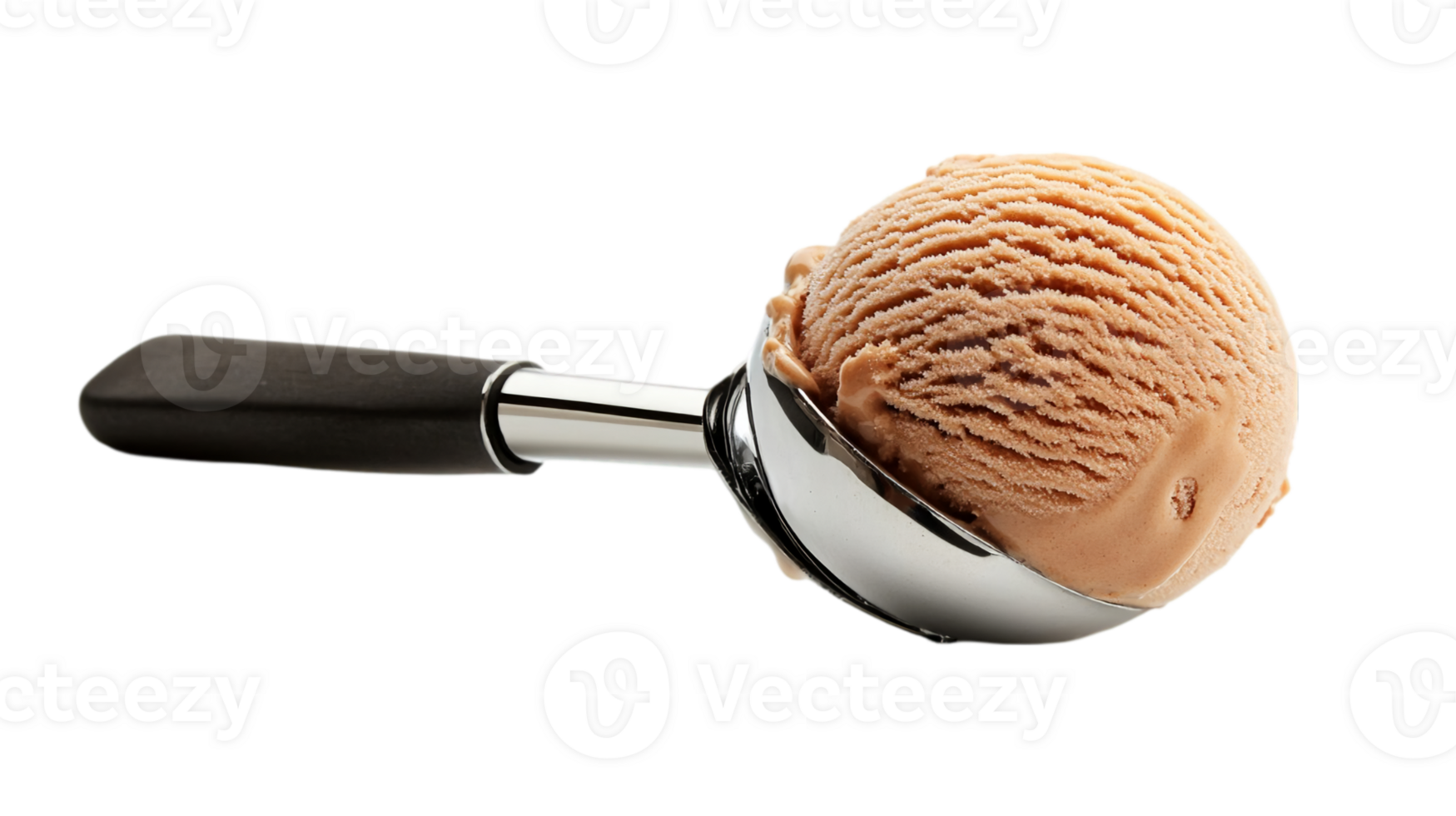 A scoop of ice cream on a transparent background png