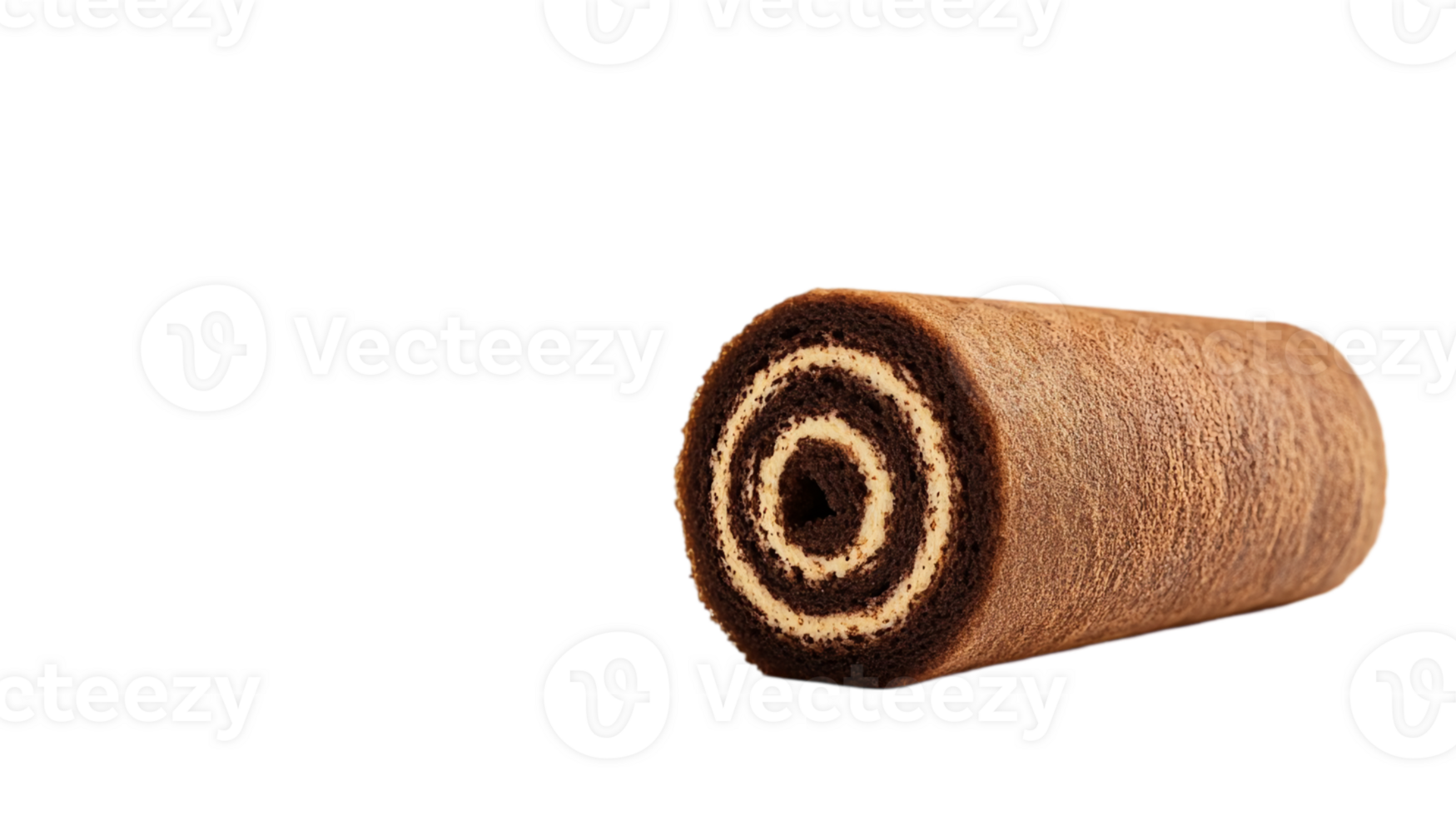Delicious Chocolate Swiss Roll Cake Pastry food isolated transparent background png