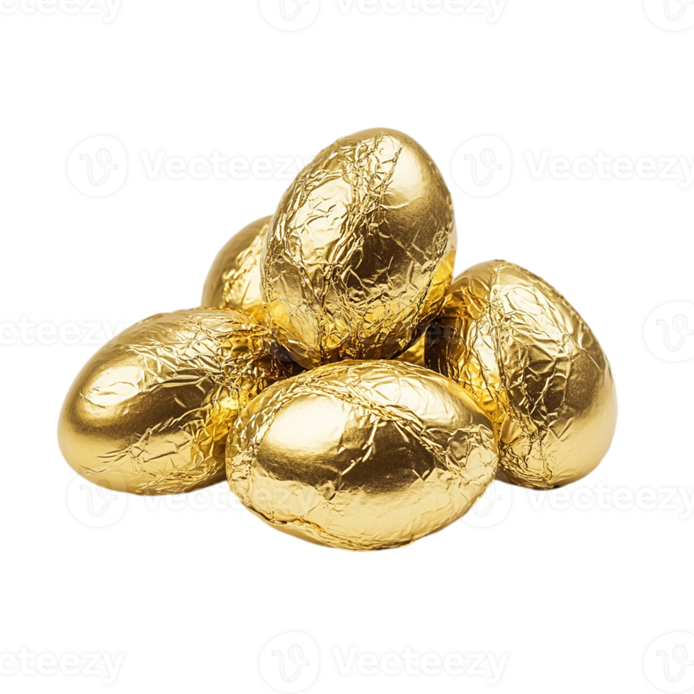 Golden eggs on a transparent background png