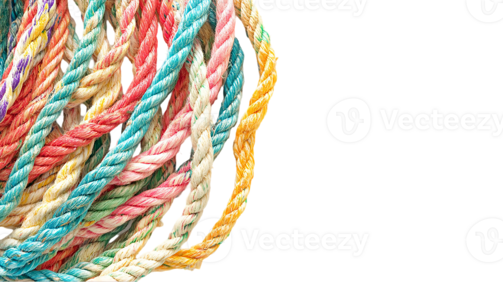 Colorful Twisted Rope Texture Background art sea isolated on transparent background png