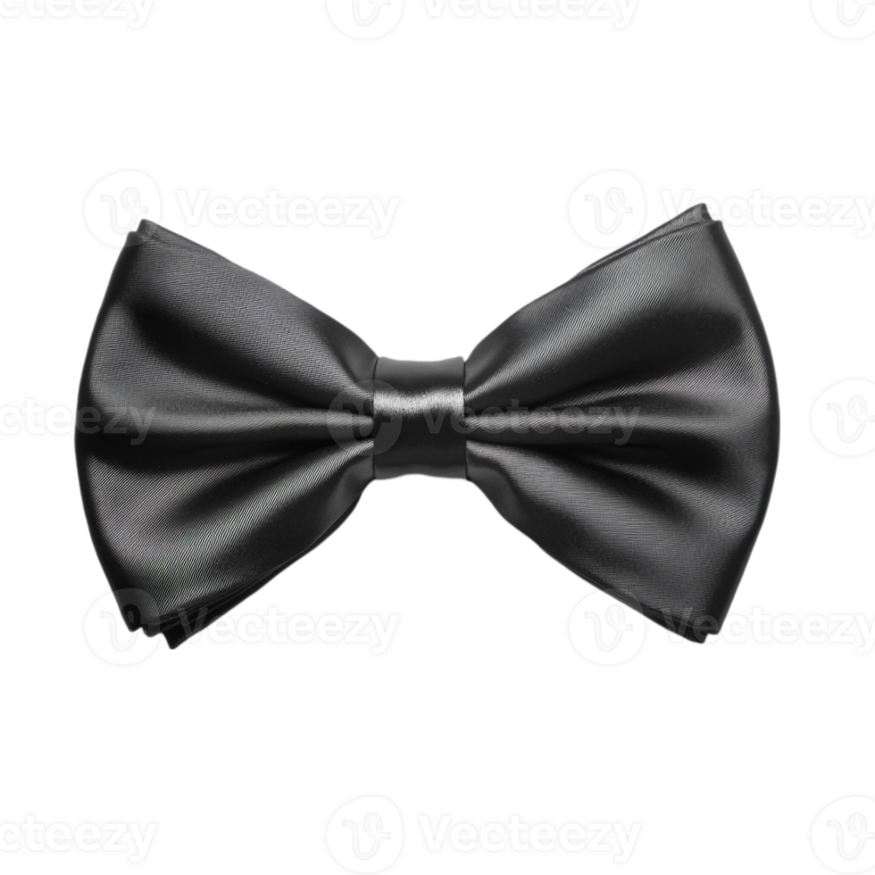 Elegant Black Bow Tie Fashion Accessory silk dark isolated on transparent background png