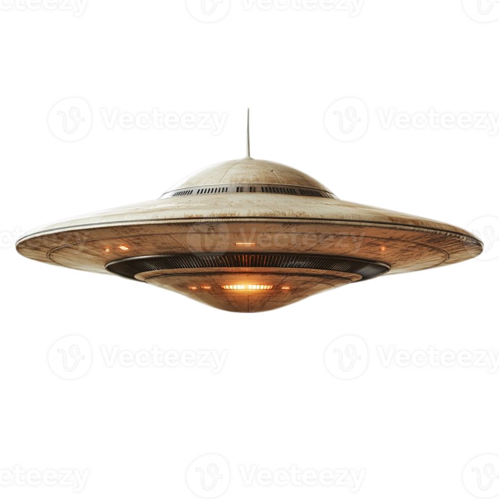 Isolated Flying Saucer UFO UAP Image for Website Design png