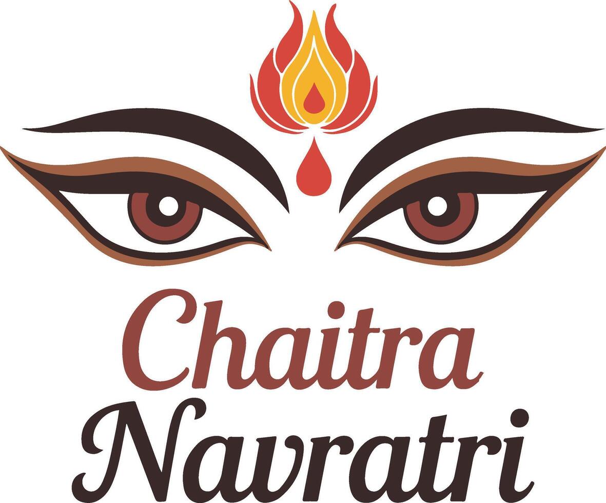 the logo for chaitra navratri vector