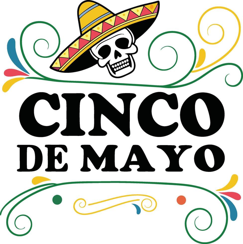 cinco de mayo logo illustration vector