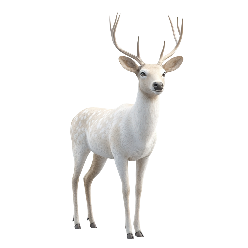 A white spotted deer Isolated on Transparent Background. png