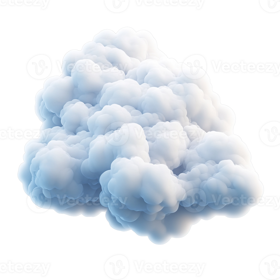 A Realistic Render of a Fluffy White Cloud png