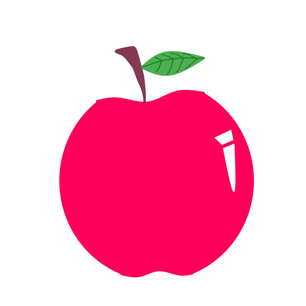 A Red Doodle Apple png