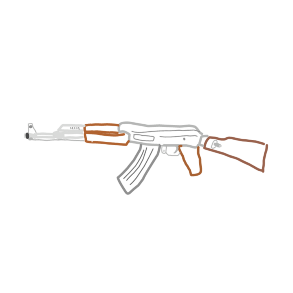 A Doodle AK-47 Rifle png
