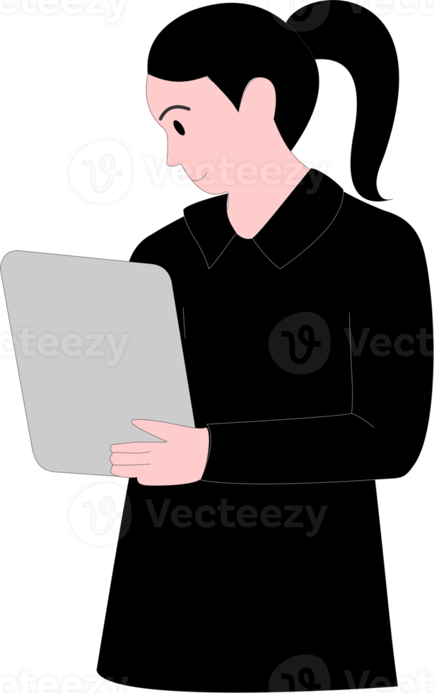 Women working style black dress png