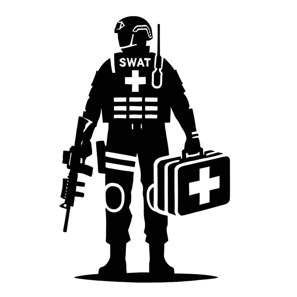 Swat medic car decal vector