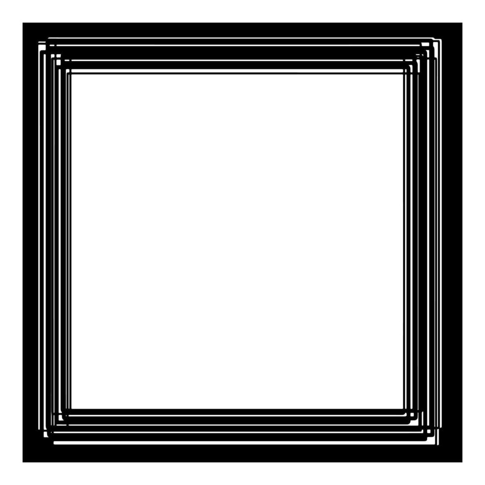 Simple hand drawn frame brush strokes vector