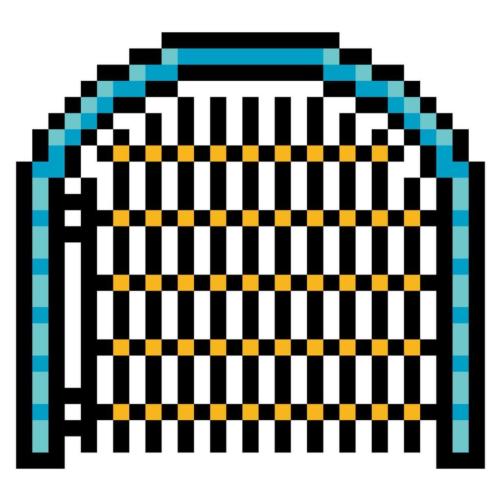 Gate in pixel art style vector