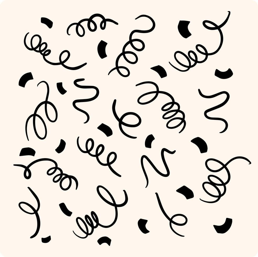 Black and white sprinkles confetti seamless pattern. Modern cute falling speckle pattern. vector