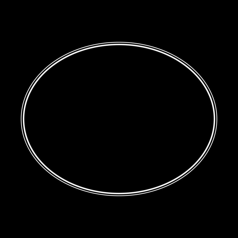 Oval Line, Flat Style, can use for Copy Space, Logo Gram, Frame Work, Ornate, Decoration, Website or Graphic Design Element. BW, Flat and Editable. vector