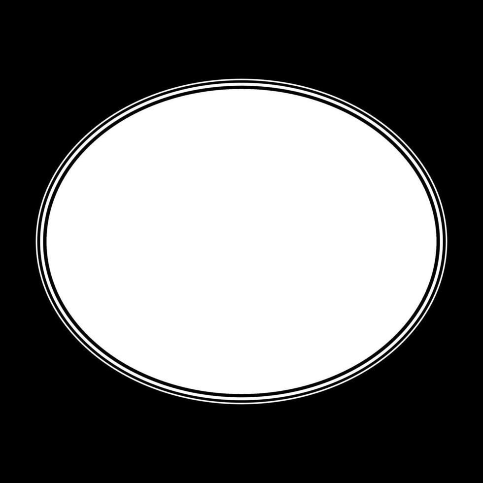 Oval Line, Flat Style, can use for Copy Space, Logo Gram, Frame Work, Ornate, Decoration, Website or Graphic Design Element. Simple, Flat and Editable. vector