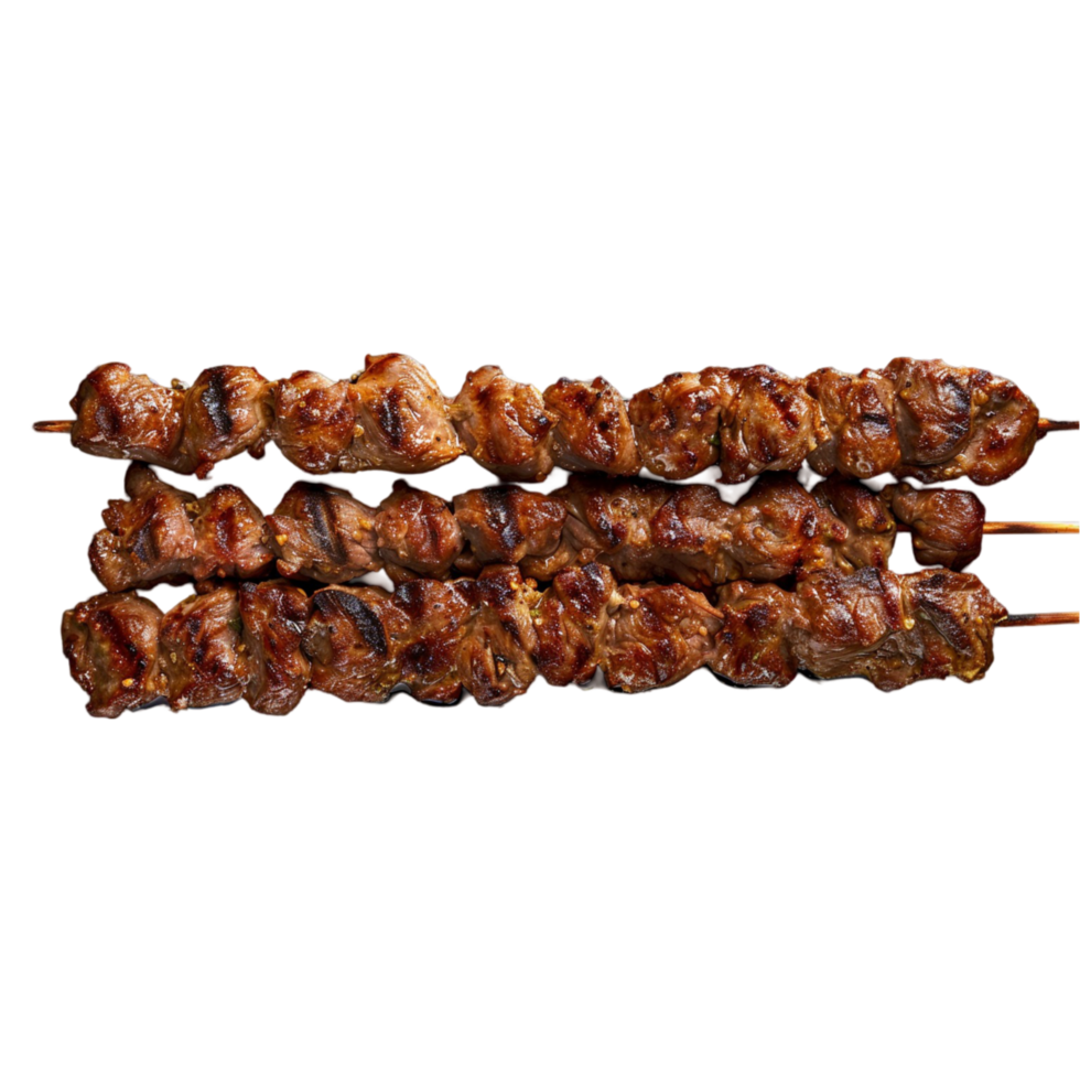 Marinated Meat Skewers Ready to Eat png