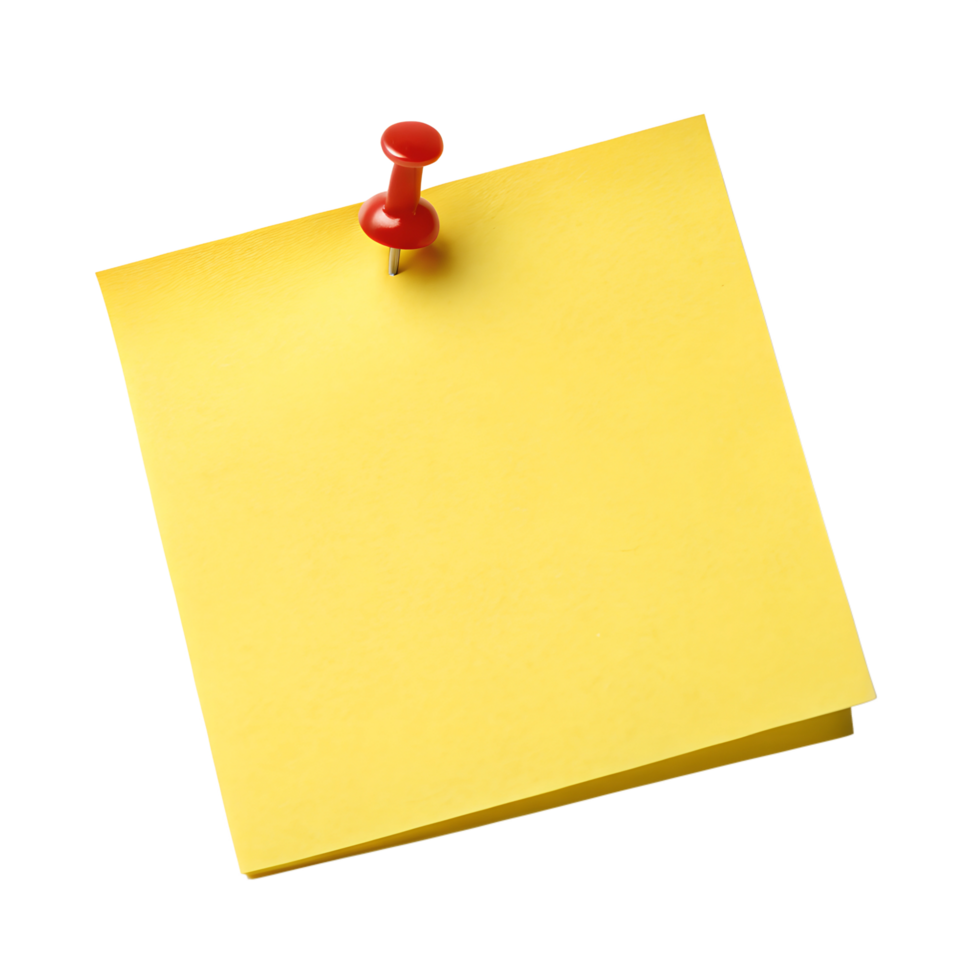 Yellow Blank Memo Sticky Notes Paper png
