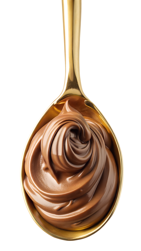 Hazelnut cream in spoon png
