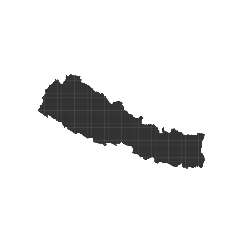 Nepal map check texture on transparent background png
