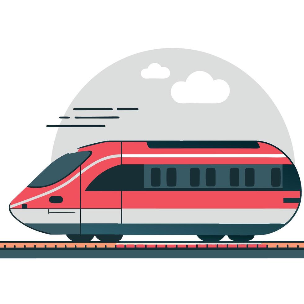 Futuristic High-Speed Train Concept Depicting Speed and Innovation vector