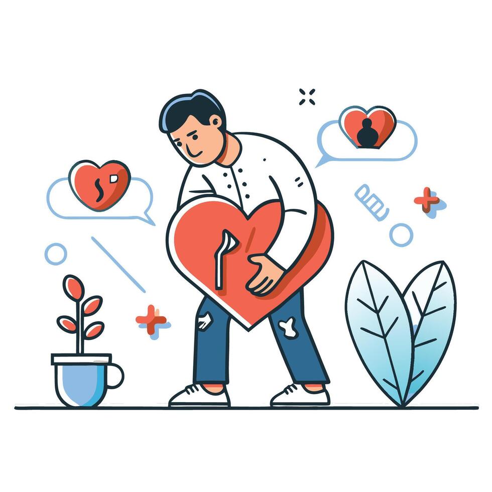 Devastating Heartbreak Illustrated in a Poignant Concept vector