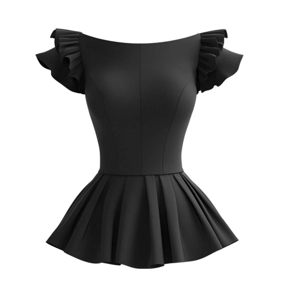 black Peplum top png
