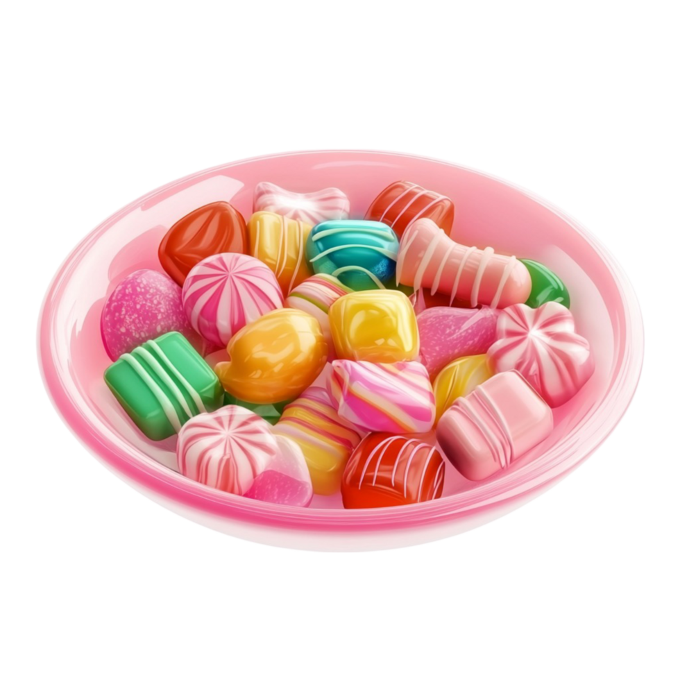 Assorted Sugar Candies with Transparent Background Set png