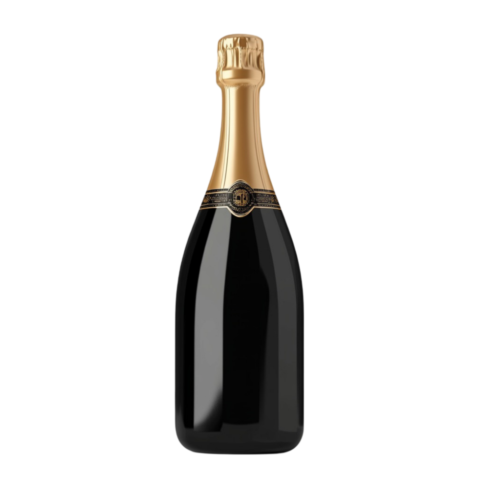 old Champagne Bottle Transparent Background png
