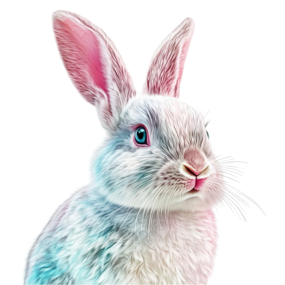 Cute Bunny Shiny Adorable Fluffy Rabbit Transparent Background png