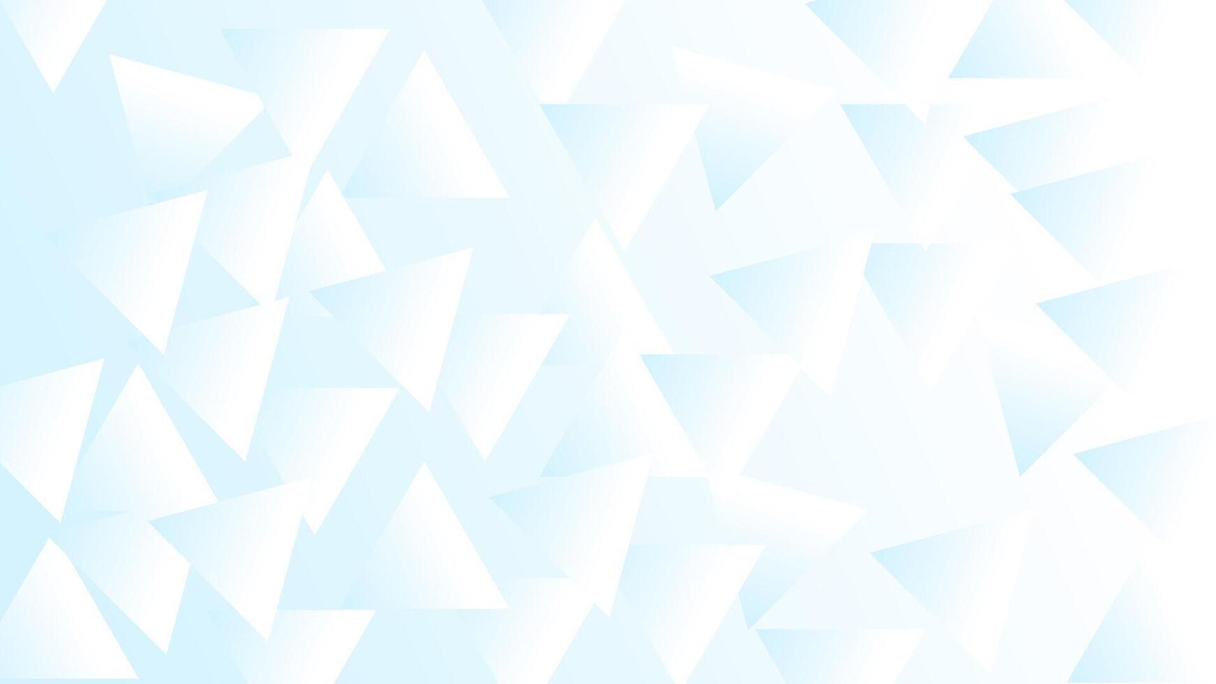 Gradient light blue clean background with triangular geometric ornament. illustration. Suitable for wallpapers, presentations, web, etc. vector