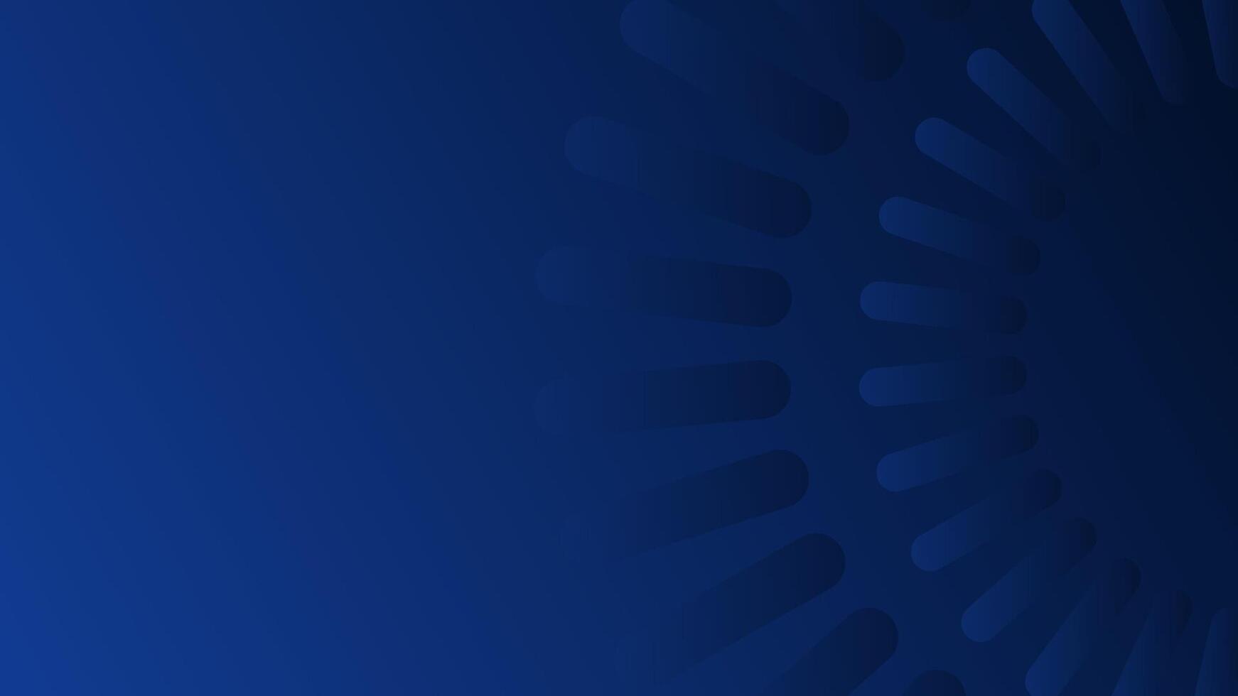 Dark blue background with circular geometric objects. Minimal illustration. Suitable for wallpapers, presentations, web, etc. vector