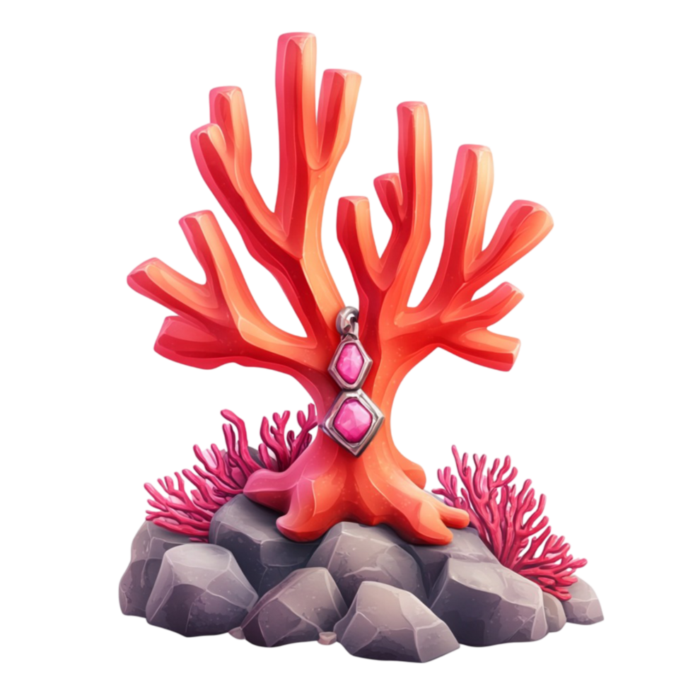 Marine Botanical Art Decorative Element Isolated On Transparent Background png