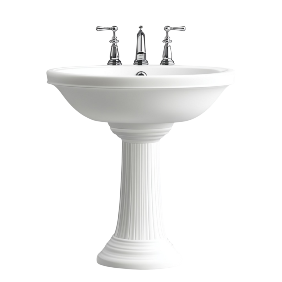Modern White Bathroom Sink Transparent Background png