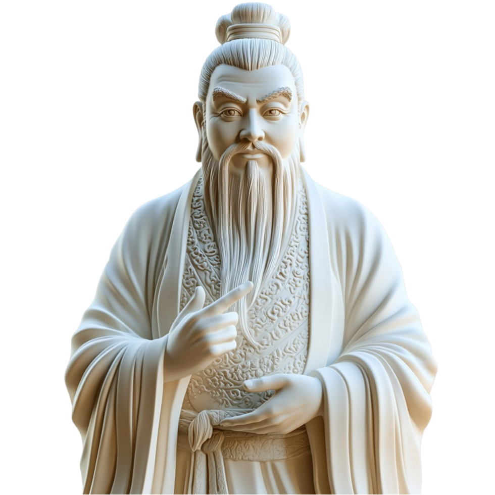 Ancient Monk Sculpture Transparent Background png