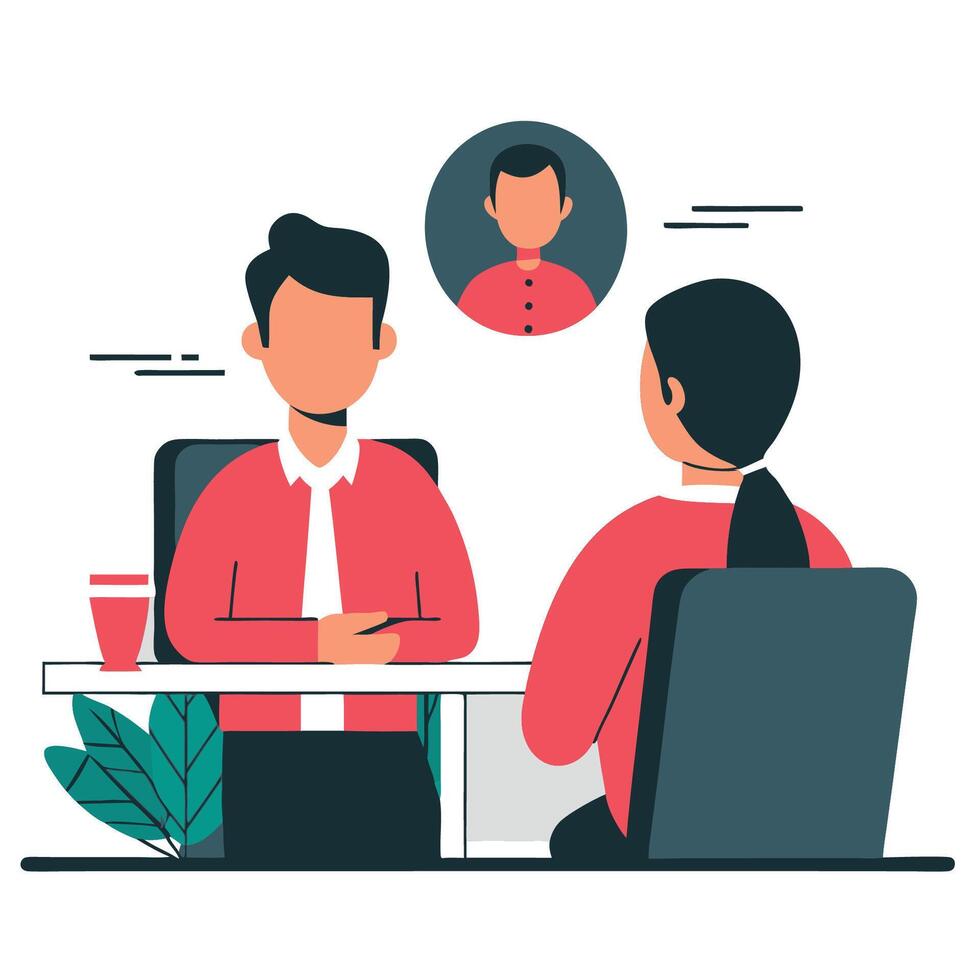 Job Interview Concept Preparing for Success with Confidence vector
