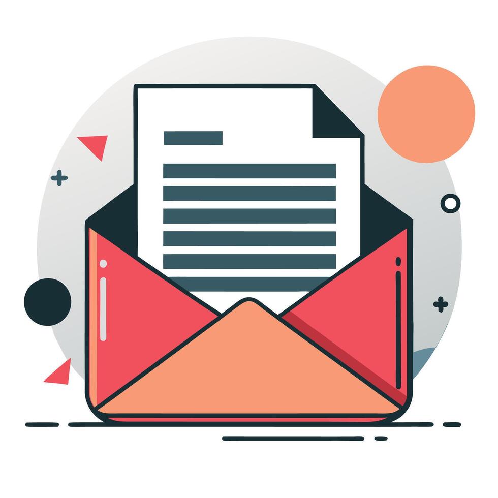 Illustrative Concept Visualizing the Letter Form vector