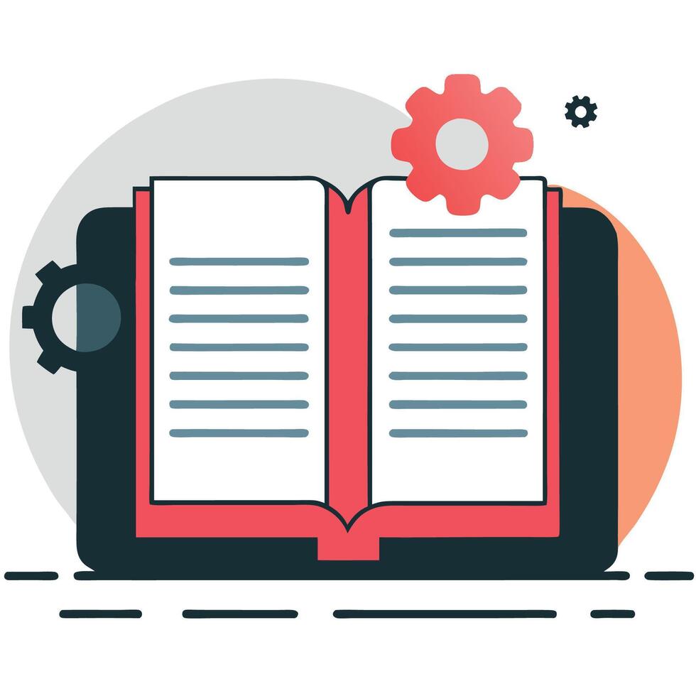 Comprehensive Instruction Manual Illustration Guide vector