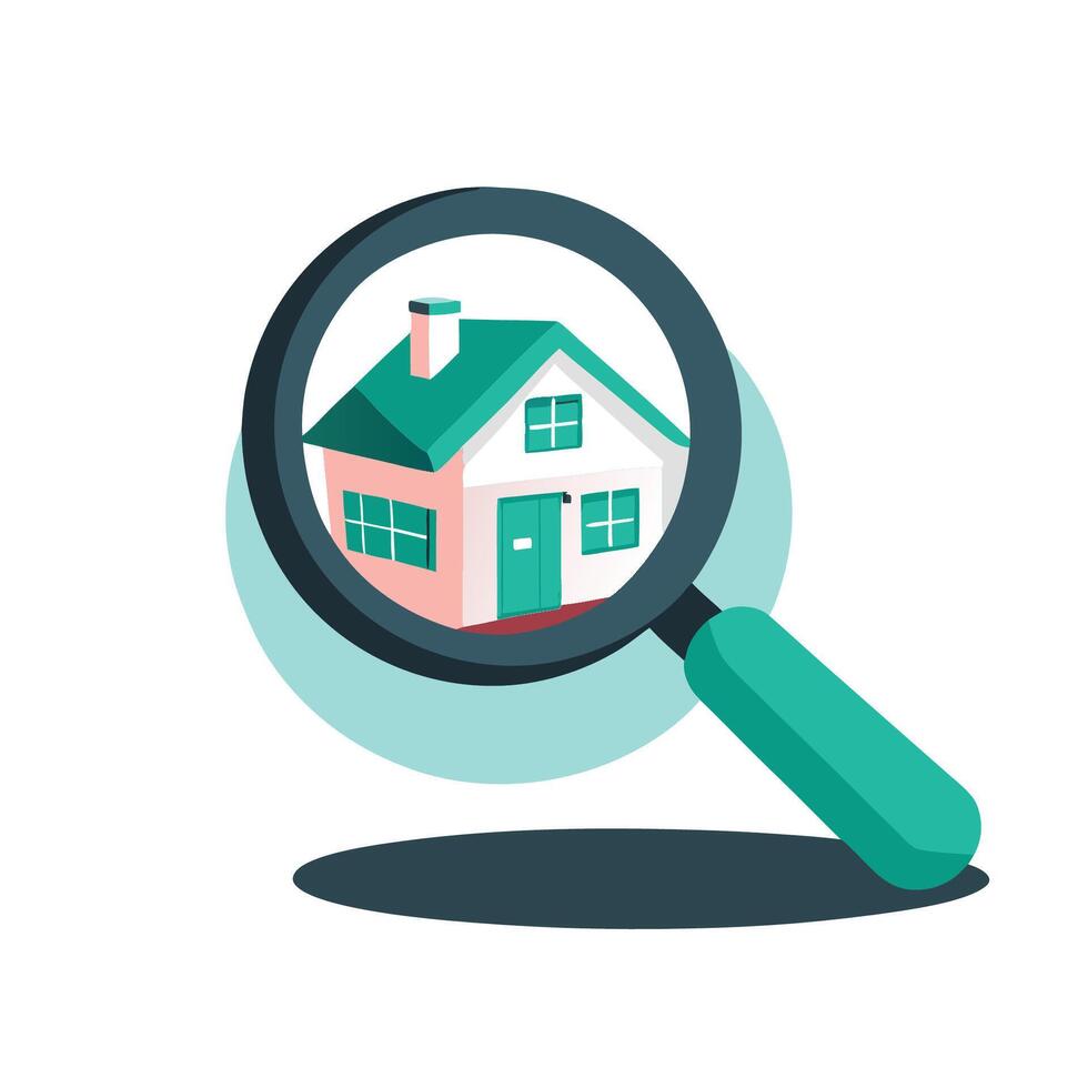 Searching for the Perfect Home An Illustrative Journey vector