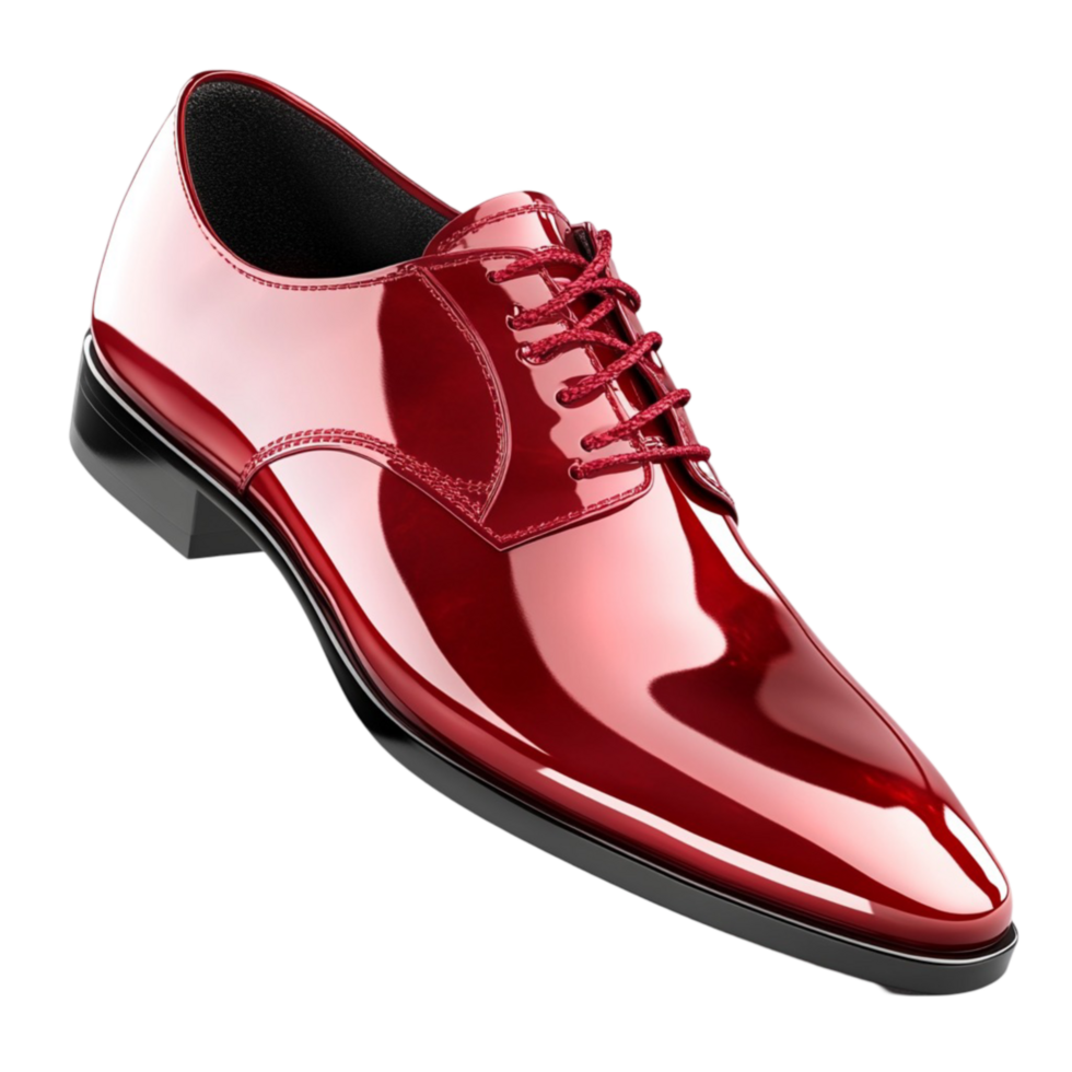 Patent Red Boot Transparent Background png