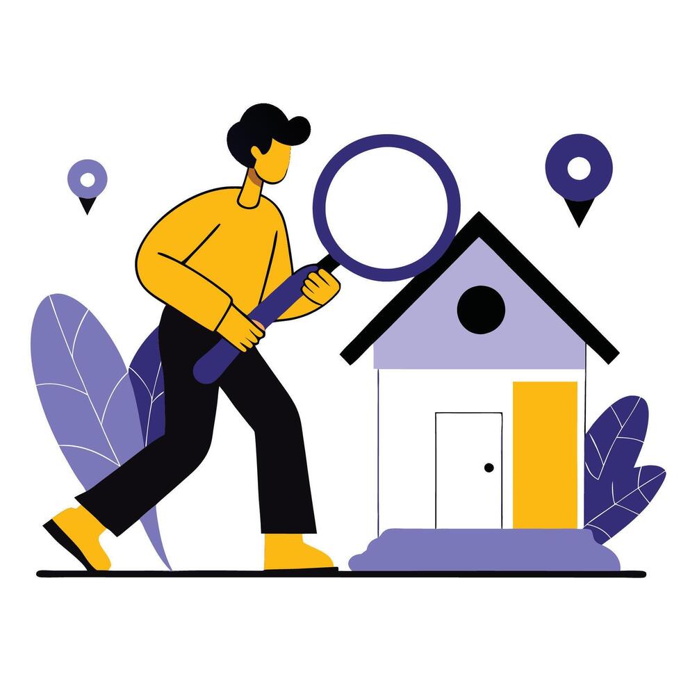 Comprehensive Guide to Finding Your Dream Home Concept Illustration vector