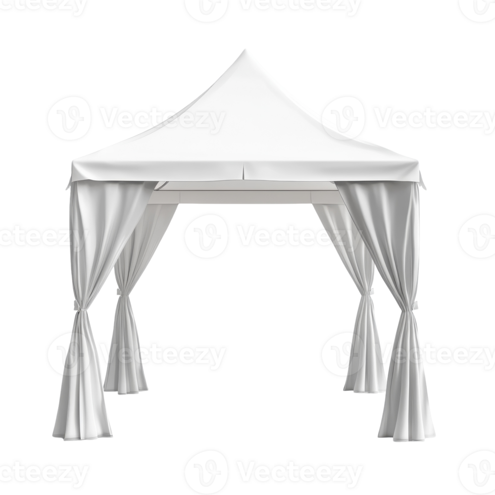 Summer Event White Canopy Shade on transparent background. png
