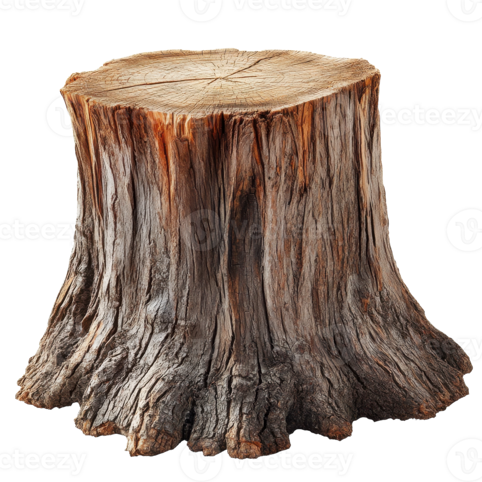 Nature Tree Stump Background on transparent background. png
