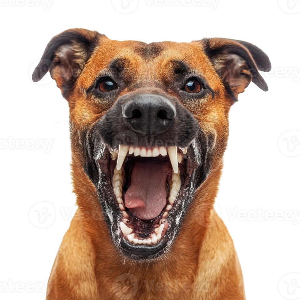 Aggressive Business Portrait on transparent background. png