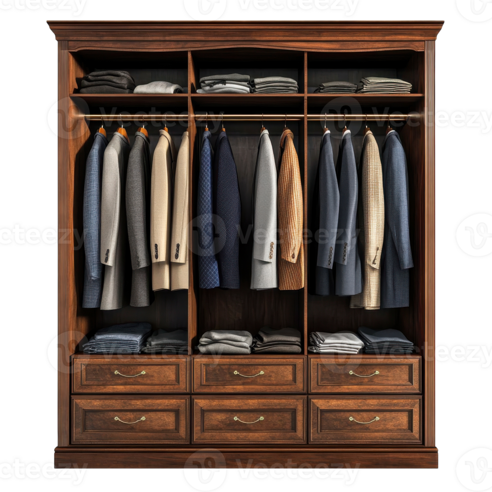 Luxury Wardrobe Furniture on transparent background. png