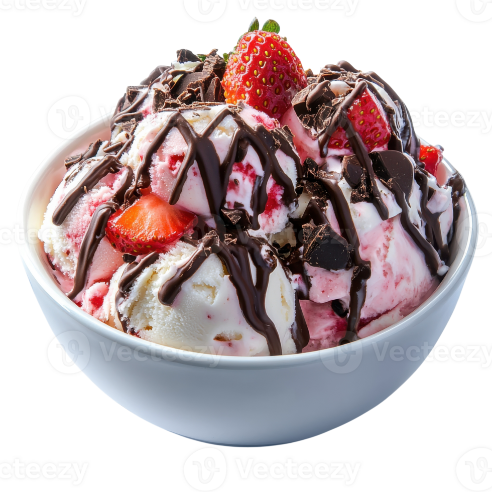 Ice Cream Summer Dessert on transparent background. png